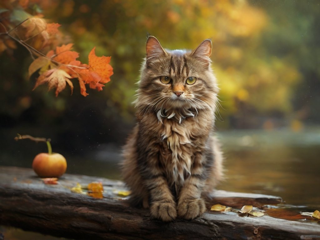 gato no outono
