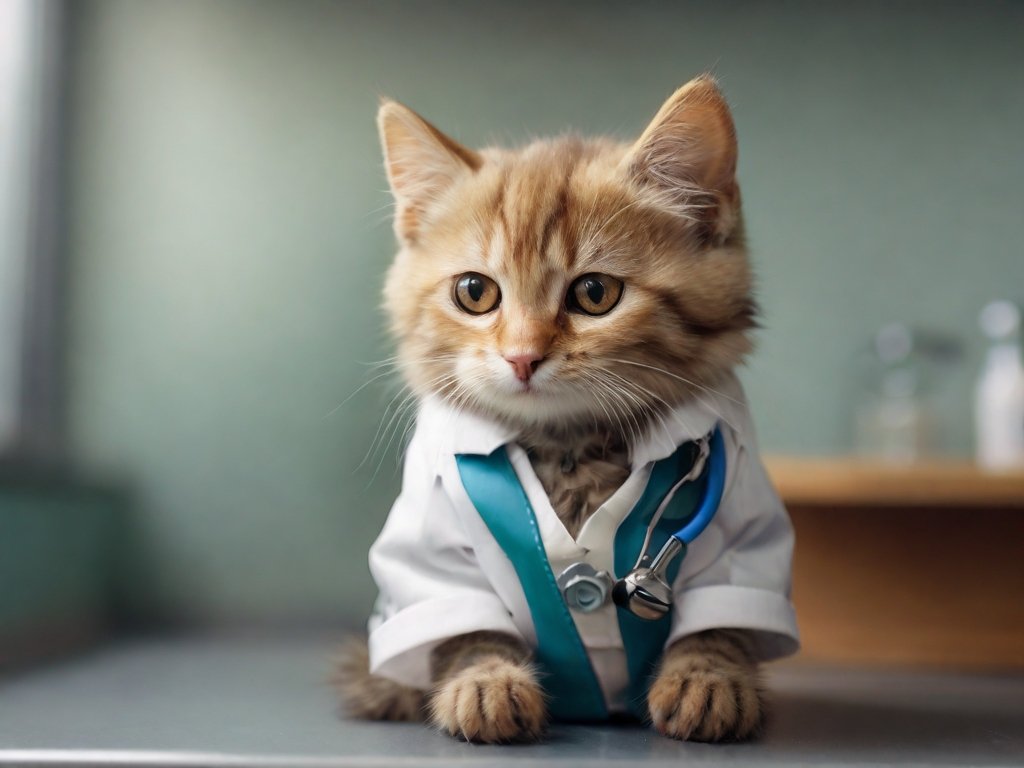 gato no veterinario