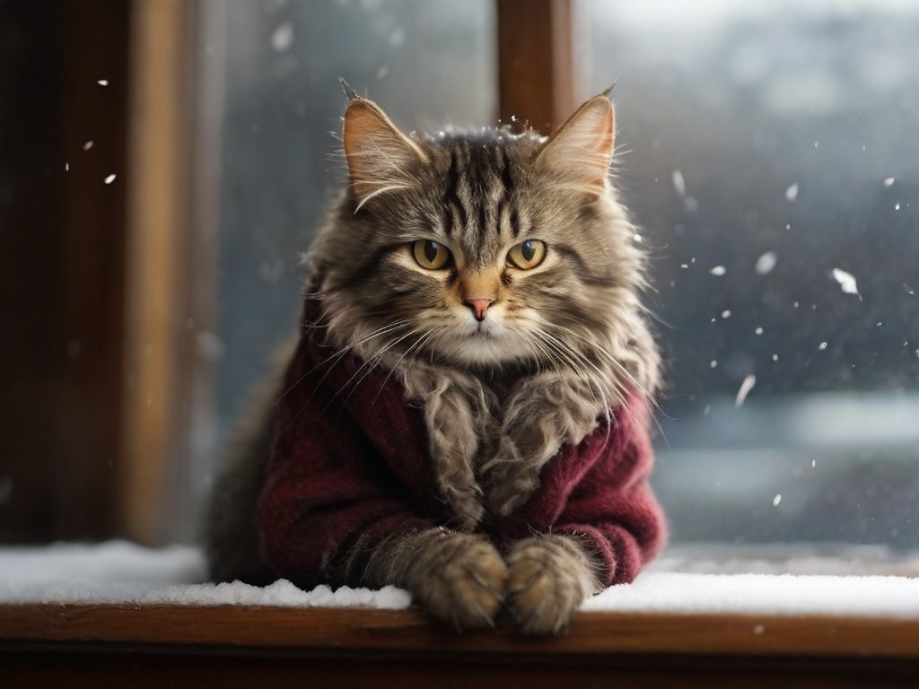 gato no inverno