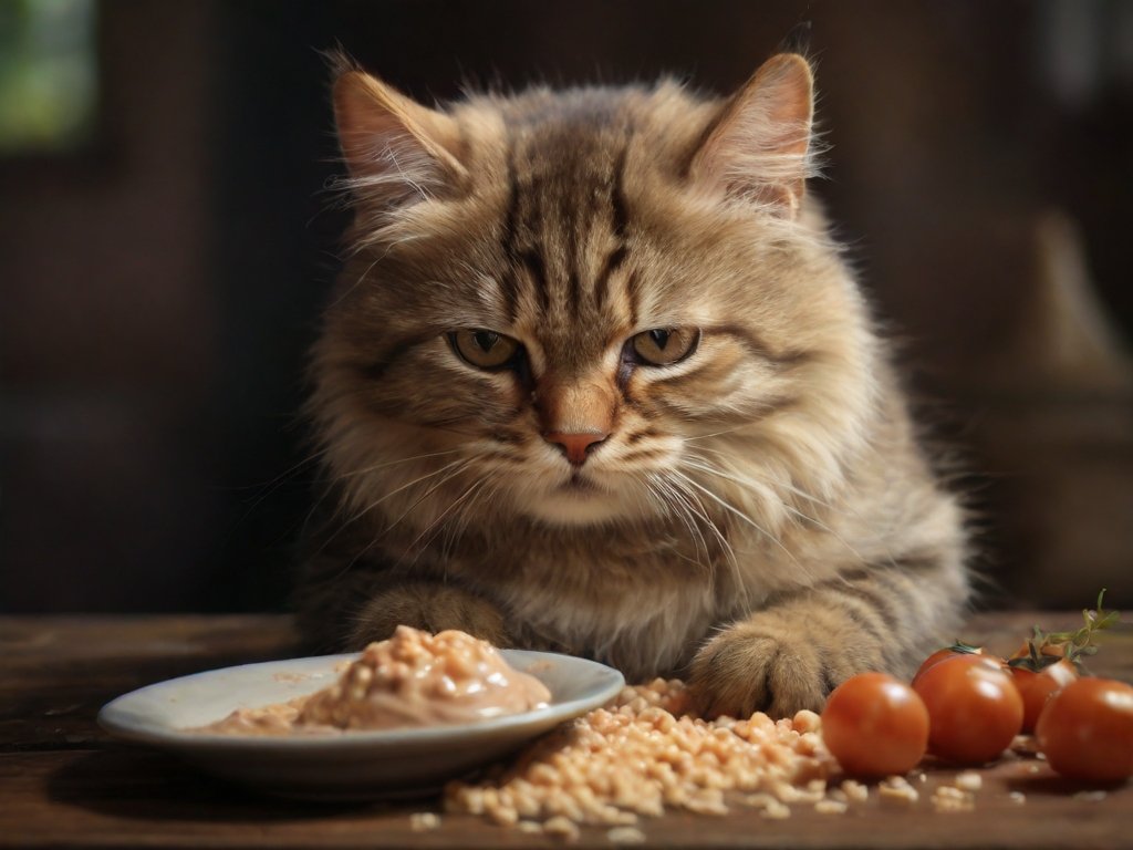 gato filhote comendo milho