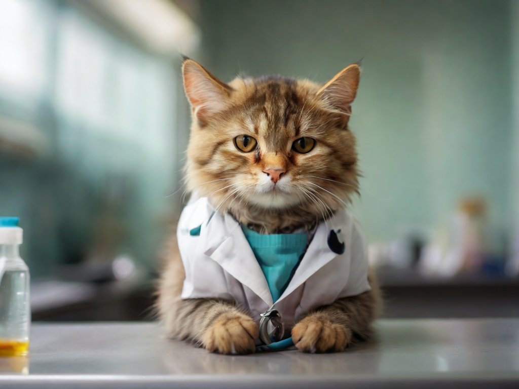 gato no veterinario