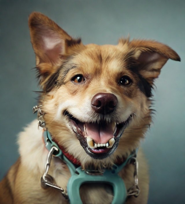 cachorro com aparelhos nos dentes